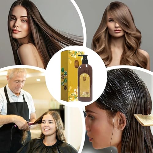 Plant-Based Hair Dye Shampoo - Long-Lasting Natural Black Gray Coverage