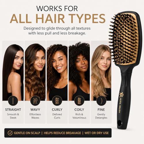 Aura Brush – Pain-Free Detangling Hair Brush for Wet & Dry Hair