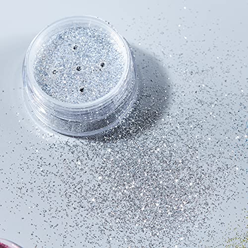 Moon Glitter Fine Cosmetic Glitter Shaker - Silver 0.17oz