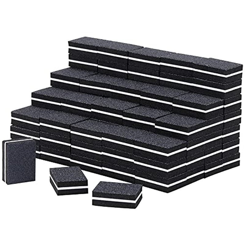 100Pcs Mini Nail Buffers 180/100 Grit - Portable Nail File