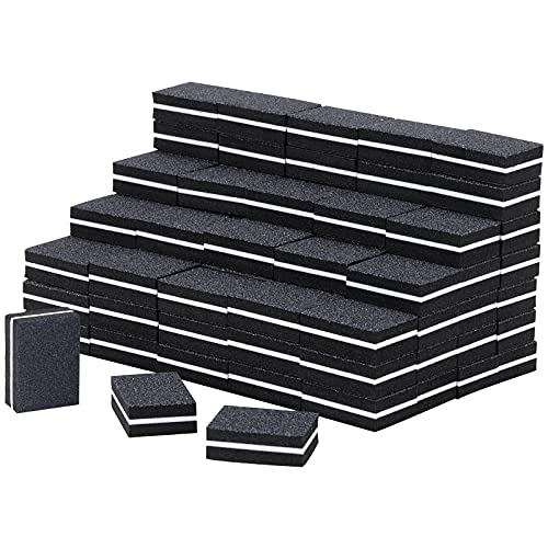 100Pcs Mini Nail Buffers 180/100 Grit - Portable Nail File