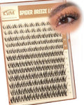 Spider Breeze D Curl Lash Clusters, 8-16mm Wispy Eyelash Extensions