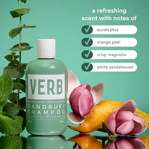 VERB Dandruff Shampoo with Salicylic Acid & Eucalyptus Magnolia, 3% Relief