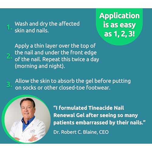 Dr. Blaine's Tineacide Nail Renewal Gel 1.25 oz with Precision Clippers