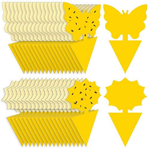 Mosqueda 36 Pack Yellow Sticky Fruit Fly & Gnat Traps for Indoor & Outdoor Plants
