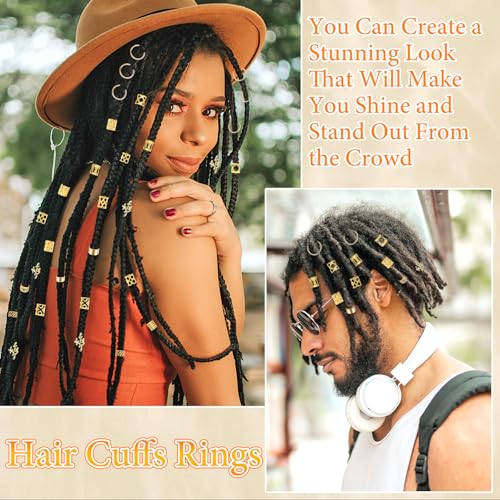280PC Gold Hair Jewelry Set for Braids, Locs & Dreadlocks