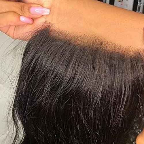 5x5 HD Lace Closure Straight Natural Color 100% Human Hair Pre-Plucked 0.10mm Ultra-thin Invisible Swiss Lace 14 Inch