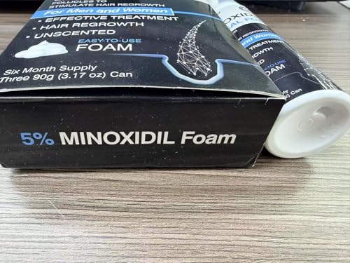 Minoxidil Foam 5% for Hair Regrowth Men & Women - Non-Greasy, 3.17 Oz