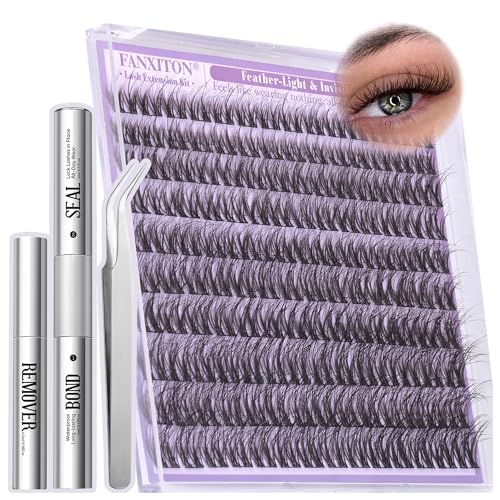 Wispy Lash Clusters Kit with Glue, Remover & Tweezers