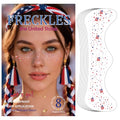 8Pcs USA Flag Glitter Freckle Stickers - Waterproof Temporary Tattoos