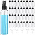 Layhit 100 Pcs 4 oz Small Spray Bottles Bulk, 120ml Clear Plastic Spray with 5 Pcs Small Funnels Mini Empty Fine Mist Bottles for Essential Oils Travel Perfumes