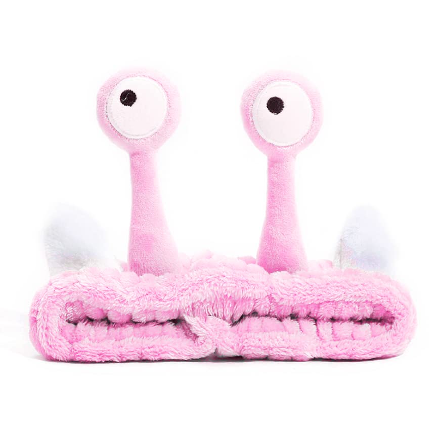 Hofar Face Wash Headband Hairband with Palm and Snail Coral Fleece Cartoon Cute Creative Hair Accessories