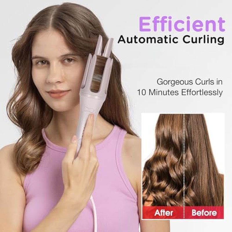 Automatic Curling Iron 1.25 Inch with Tourmaline Ceramic, 2-Way Rotation