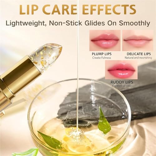 pH-Reactive Lipstick for Mature Lips, Long-Lasting Hydrating Lip Gloss