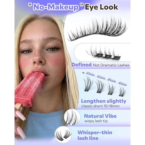 Wispy Lash Clusters Kit Eyelash Clusters Natural Cluster Eyelash Extensions Kit 10-16mm CC Curve Lash Extension Kit For DIY