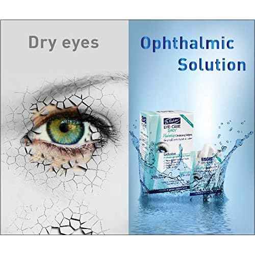 Dr. Fischer Tea Tree Eyelid Wipes for Dry Eyes - Gentle Eye Wipes for Everyday Eye Conditions and Hypoallergenic Makeup Remover (60 Wipes)