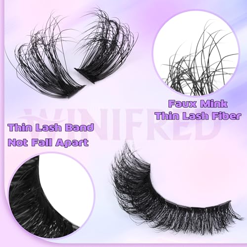 Winifred 80D Mink Cluster Lashes - 240pc Wispy Extensions