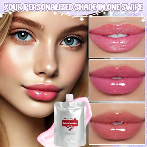 JCOOS Color-Changing Lip Gloss Base Kit, 2PC 3.5oz