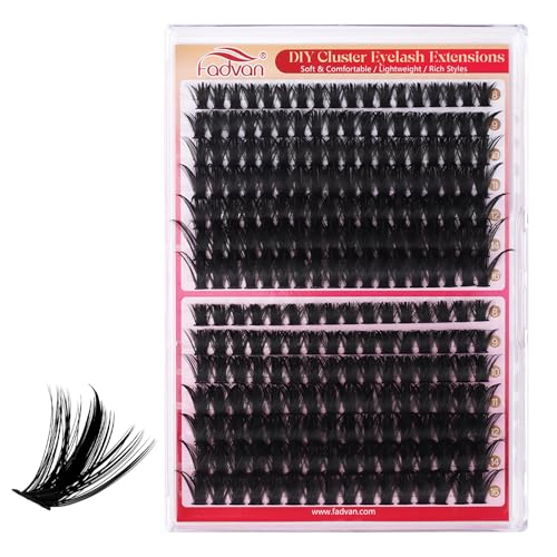 FADVAN Lash Clusters 8-16mm D Curl Volume Eyelash Extensions
