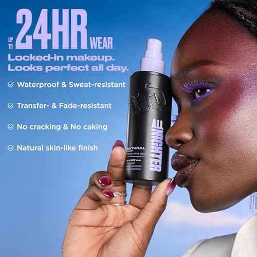 Urban Decay All Nighter Waterproof Makeup Setting Spray - Natural Finish, Up to 24HR Wear, Ultra-Fine Facial Mist, Hydrating Foundation Face Primer, Smudge-Proof, Transfer-Resistant