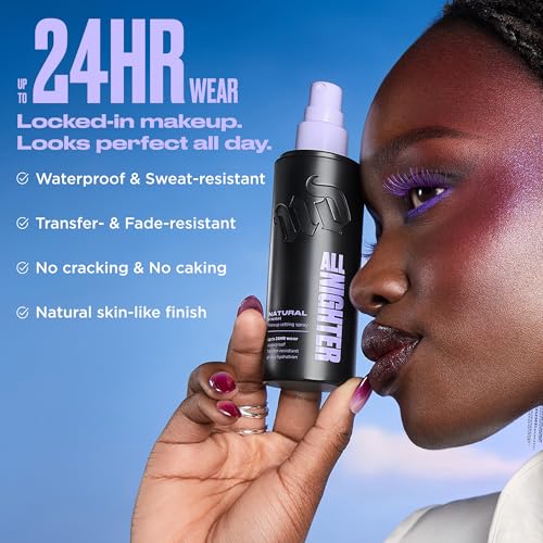 URBAN DECAY Icy Holiday Makeup Look (Frost Boss 3Pc Bundle) - Makeup Set for Eye + Face - All Nighter Setting Spray Natural, 24/7 Waterproof Eye Pencil, Moondust Glitter Eyeshadow Topper
