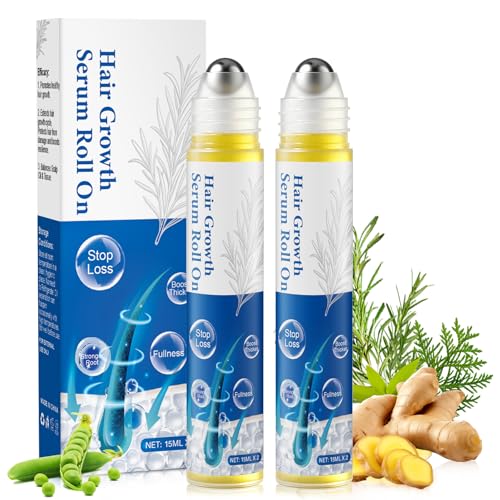 Hair Growth Serum Roll-On (2 Pack) - 3% Redensyl, Biotin & Rosemary Oil