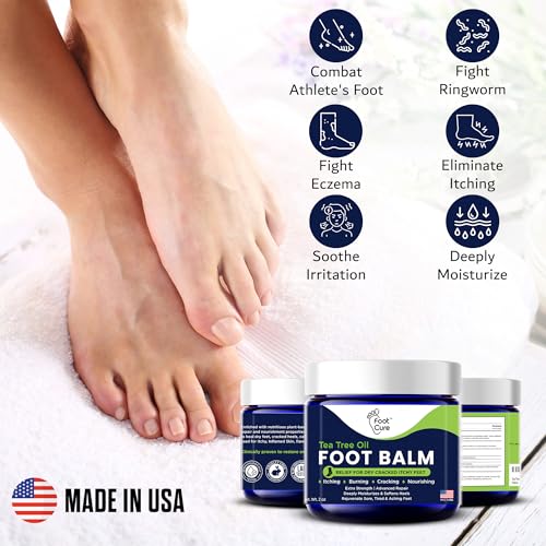 Antifungal Cream - For Itchy Feet and Skin Fungus Relief - Extra Strength Treatment for Athlete¡¯s Foot, Ringworm, and Jock Itch. Moisturizer for Dry Cracked Feet infused with Tea Tree Oil Made in USA