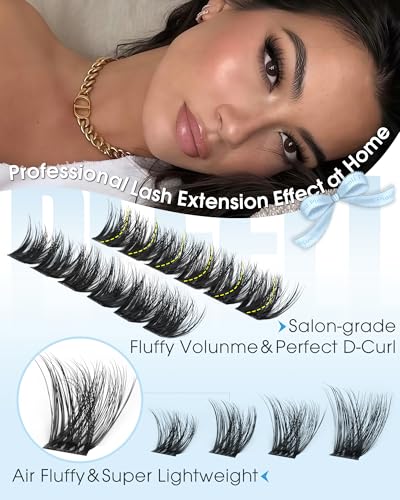 5D Fluffy Lash Clusters 12-18mm D-Curl Wispy Eyelashes
