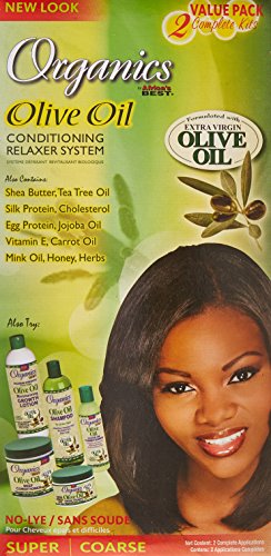 Originals By Africa's Best Olive Oil Conditioning Relaxer System 2-Pack, Helps Repair, Rebuild and Restore Your Hair's Elasticity and Softens & Shines, Designed for Coarse Hair Textures