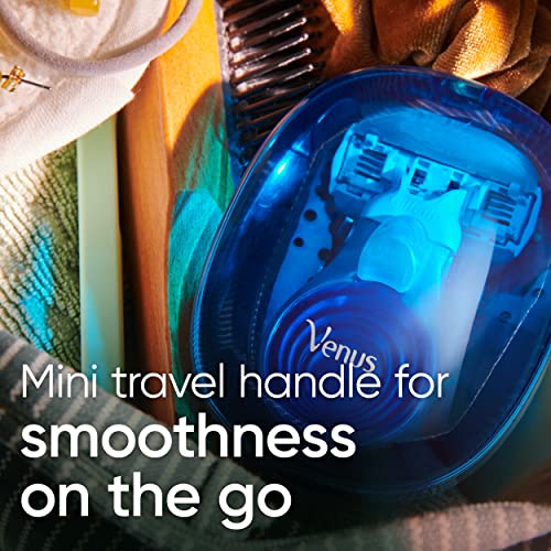 Gillette Venus Travel Women's Razor with 3 ComfortGlide Blades & Case
