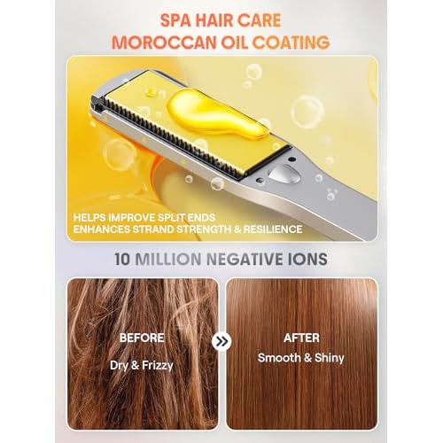 SHEGLAM Wide Flat Iron Hair Straightener 1.5 inch Sleek Chic Wide Glide, 10 Million Negative Ion, 60s Quick Heating