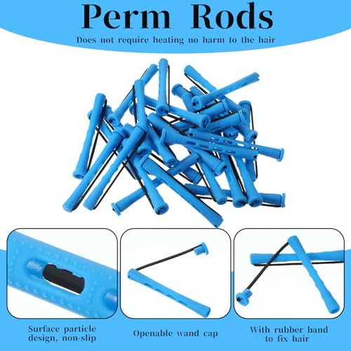 30 Pcs Perm Rods Set for Natural Hair - Cold Wave Curling Rollers