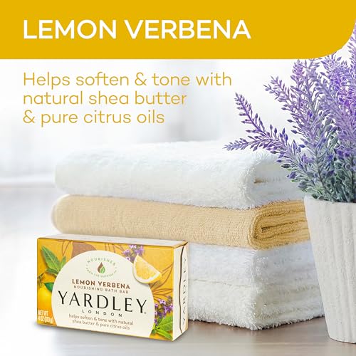 Yardley London Lemon Verbena Naturally Moisturizing Bath Bar,4 ounce,(Pack of 3)
