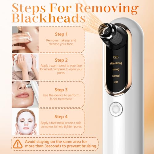 Yccu Blackhead Remover Vacuum with 4 Modes & 5 Heads