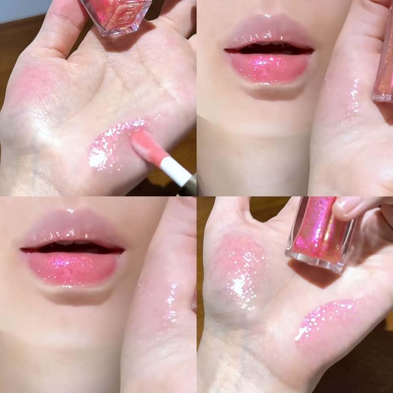Diamond Lip Gloss Set - 3 Colors Shimmery Glitter, Long Lasting