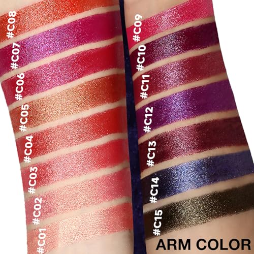 3-Piece Metallic Lipstick Set - Burgundy Wine Shimmer