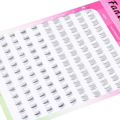 Cluster Lashes 280 pcs Lash Clusters D Curl Volume Eyelashes Extensions 9-16 mm Mix 40D+50D Individual Lashes Thin Band Eyelashes Cluster for DIY Lash Extension Beginners (Lash Clusters 0.07 D)