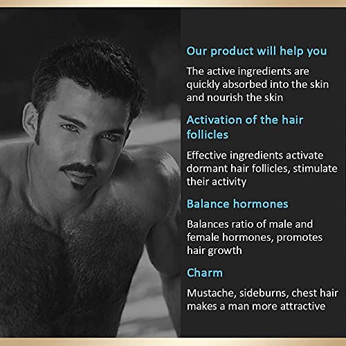 AICHUN BEAUTY Beard Oil Mustache Hair Pure Natural Nutrients Skin Cleansing Vitamins Grapefruit Seed Oil Ginger Andrea Hair 30ml