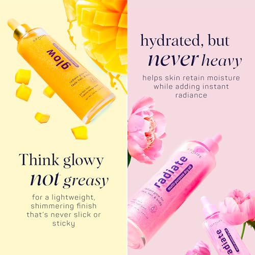 SpaLife Beauty Radiate & Glow Shimmer Oil Bundle ? Dry Oil Duo with Subtle & Noticeable Shimmer ? Mango & Peony Scents ? Hydrating, Lightweight Moisture