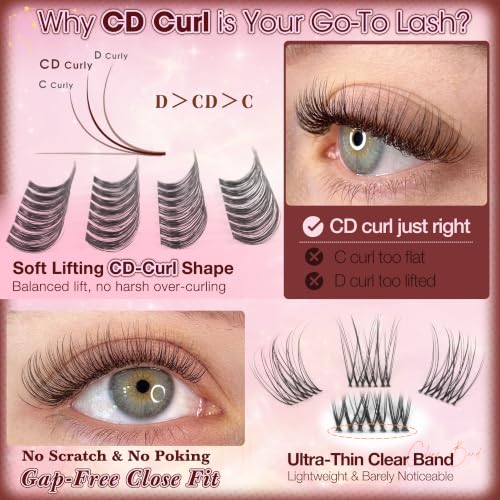 Wispy Eyelash Clusters 8-14mm Natural Short Fake Lashes 168 Pack by Zenotti