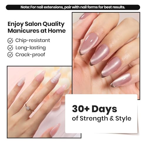 Beetles 8-in-1 Clear Builder Gel for Nails - Low Heat Formula