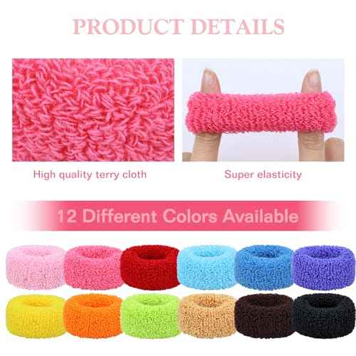 36 Pieces Super Stretchy Knit Cloth Hair Ties Scrunchies Ponytail Holders Wool Loop Hair Elastics Accessories for Women Girls Teens Kids