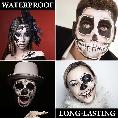 Black & White Face Paint Kit for Halloween SFX Makeup