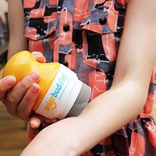 Solar Buddies Sunscreen Applicator - Single Green - BPA-Free Refillable Roll on Sponge Sunscreen, Suncream & Lotion Applicator For Kids, Adults & Families - Holds 3.4fl oz, Perfect Size for Travel