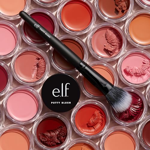 e.l.f. Putty Blush Brush, Makeup Brush For Putty & Cream Formulas, Easily Applies Blush & Bronzer For An Airbrushed Look, Vegan & Cruelty-Free