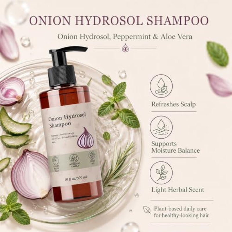 Onion Hydrosol Shampoo for Hair Growth with Rosemary & Biotin