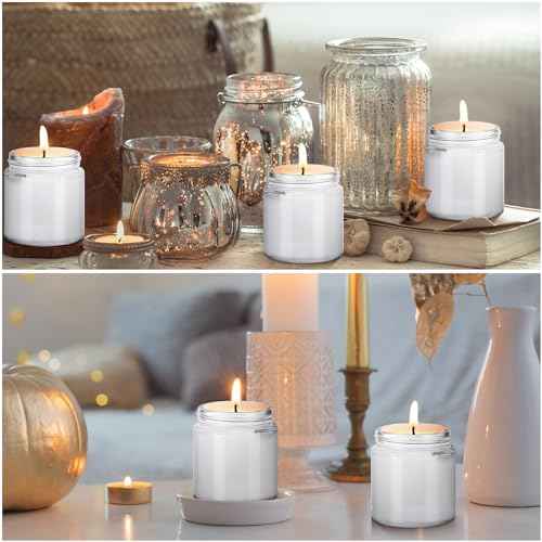 Norme 96 Pcs Glass Jars with Lids Empty Small Glass Containers and Inner Liners Reusable Cosmetic Jars Round Airtight Bottles with Plastic Woodgrain Lids for Travel (4oz)