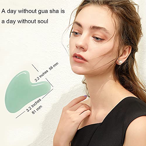 Gua Sha Jade Massage Tool for Face & Body Therapy