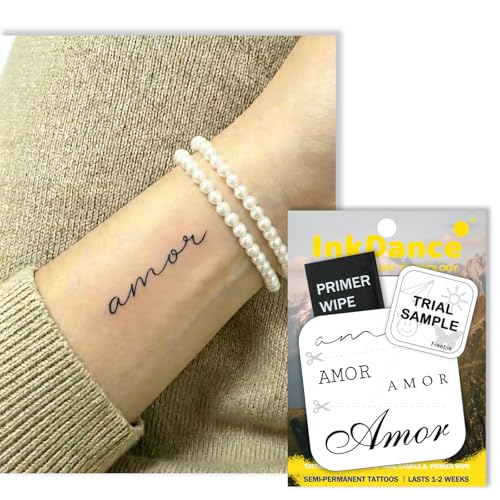 Eternal Amor Semi-Permanent Tattoo Set - Waterproof, 1-2 Week Wear