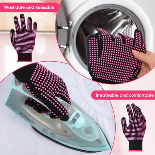 Riyiper Heat Resistant Gloves for Heat Press, Sublimation, Hair Styling (3 Pairs)